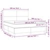 vidaXL Sommier &agrave; lattes de lit avec matelas LED Gris fonc&eacute; 180x200 cm