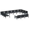 vidaXL Ensemble de canap&eacute; de jardin avec coussin 13 pcs Noir Acier