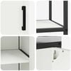 vidaXL Ensemble de rangement cuisine avec &eacute;tag&egrave;re 3 pcs Blanc Acier