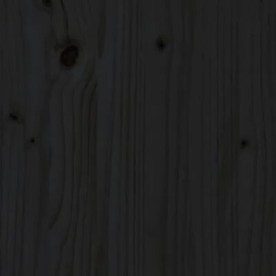 vidaXL Lit de palette noir 150x200 cm bois de pin massif très grand