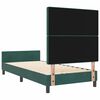vidaXL Lit &agrave; ressorts avec t&ecirc;te de lit Vert fonc&eacute; 90 x 200 cm Velours