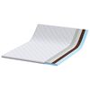 vidaXL Surmatelas en Coco Blanc 140 x 200 cm Tissu jacquard