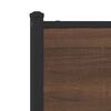 vidaXL Cadre de lit en m&eacute;tal sans matelas ch&ecirc;ne marron 80x200 cm