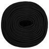 vidaXL Corde de travail Noir 8 mm 250 m Polyester