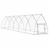 vidaXL Cage pour poules argent&eacute; 600x105x120 cm acier galvanis&eacute;