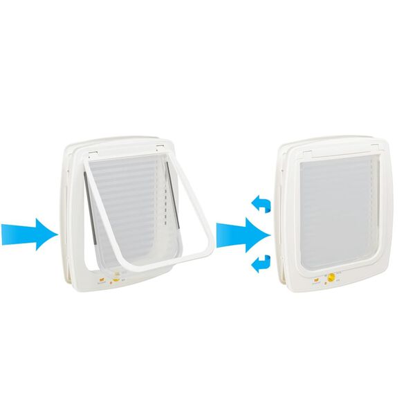 Ferplast Chati&egrave;re manuelle &agrave; 4 voies Swing 5T Blanc 72103011