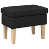 vidaXL Pouf Noir 55 x 35 x 41 cm Tissu