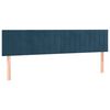 vidaXL T&ecirc;tes de lit Bleu fonc&eacute; 200 x 5 x 78/88 cm Velours