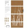 vidaXL Portail de jardin 85x200 cm acier corten conception d'herbe
