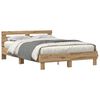 vidaXL Cadre de lit Ch&ecirc;ne artisanal 140 x 190 cm Bois d'ing&eacute;nierie