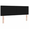 vidaXL T&ecirc;te de lit LED avec des lumi&egrave;res &agrave; LED Noir 160 cm Polyester
