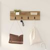 vidaXL Porte-manteau mural Ch&ecirc;ne artisanal 60 x 10,5 x 18 cm