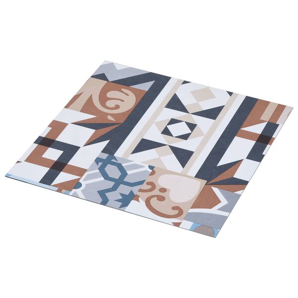 vidaXL Planches de sol 55 pcs Multicolore 5,11 m&sup2; PVC