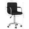 vidaXL Chaise pivotante de bureau Noir Tissu