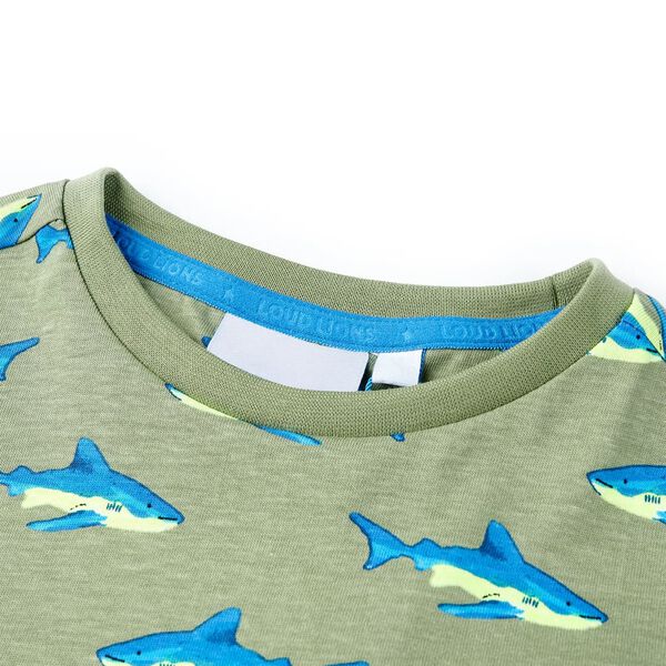 T-shirt pour enfants kaki clair 128