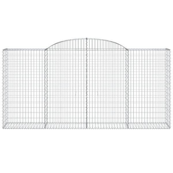 vidaXL Paniers &agrave; gabions arqu&eacute;s 25 pcs 300x50x140/160 cm fer galvanis&eacute;