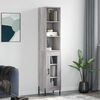 vidaXL Buffet haut Sonoma gris 34,5x34x180 cm Bois d'ing&eacute;nierie