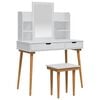 vidaXL Ensemble de Coiffeuse FAUSKE 5 pc Blanc 100 x 50 x 143 cm