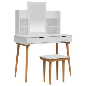 vidaXL Ensemble de Coiffeuse FAUSKE 5 pc Blanc 100 x 50 x 143 cm