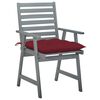 vidaXL Chaises &agrave; manger d'ext&eacute;rieur lot de 2 et coussins Acacia massif