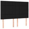 vidaXL Sommier &agrave; lattes de lit avec matelas Noir 140x190 cm Tissu
