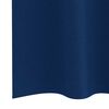 vidaXL Rideaux occultants avec anneaux 2 pcs Bleu foncé 175 x 140 cm