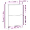 vidaXL Armoire &agrave; chaussures gris b&eacute;ton 60x21x87,5 cm bois d'ing&eacute;nierie