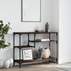 vidaXL Table console avec &eacute;tag&egrave;res ch&ecirc;ne marron 100x35x75 cm
