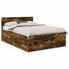 vidaXL Cadre de lit Ch&ecirc;ne fum&eacute; 140 x 190 cm Bois d'ing&eacute;nierie