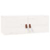 vidaXL Armoires murales 2 pcs Blanc 80x30x30 cm Bois de pin massif