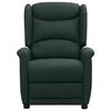 vidaXL Fauteuil de massage Vert fonc&eacute; Tissu