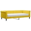 vidaXL Lit de jour avec matelas jaune 90x200 cm velours