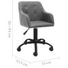 vidaXL Chaises pivotantes &agrave; manger lot de 4 Gris clair Tissu