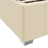 vidaXL Cadre de lit avec matelas Cr&egrave;me 200 x 200 cm tissu