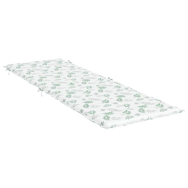 vidaXL Coussin de chaise longue motif de feuilles tissu oxford