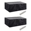 vidaXL Housses de salon de jardin 2 pcs 8 &oelig;illets 200x160x70 cm