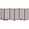 vidaXL Barri&egrave;re pour chiens avec porte 6 panneaux bois de sapin massif
