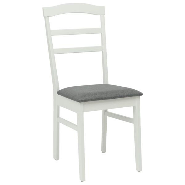 vidaXL Chaise de salle &agrave; manger 2 pcs Blanc et Gris