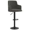 vidaXL Tabourets de bar lot de 2 gris fonc&eacute; velours