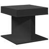 vidaXL Table basse avec LED noir 50x50x45 cm bois d'ingénierie