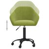 vidaXL Chaises pivotantes &agrave; manger lot de 2 vert clair velours