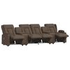 vidaXL Fauteuil de massage inclinable porte-gobelets 4 places taupe