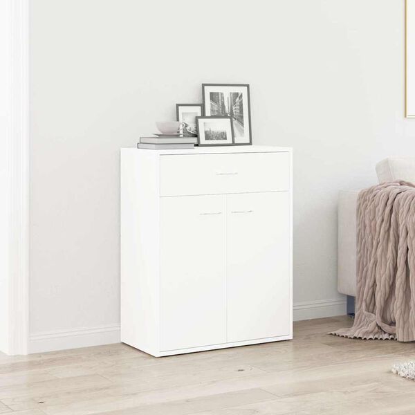 vidaXL Buffet blanc 60x30x75 cm bois d'ing&eacute;nierie