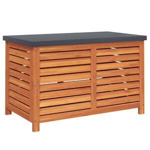 vidaXL Bo&icirc;te de rangement de jardin 90x48x55 cm bois d'eucalyptus