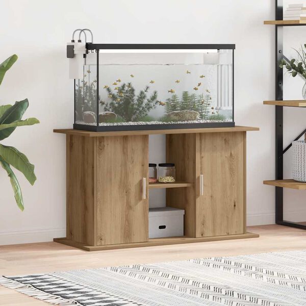 vidaXL Support d'aquarium Ch&ecirc;ne artisanal 101 x 41 x 58 cm Bois d'ing&eacute;nierie