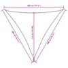 vidaXL Voile de parasol Tissu Oxford triangulaire 4x4x4 m Jaune