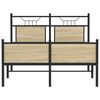 vidaXL Cadre de lit sans matelas ch&ecirc;ne sonoma 120x200 cm