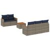 vidaXL Ensemble de canap&eacute; de jardin 6 pcs avec coussins gris r&eacute;sine tress&eacute;e