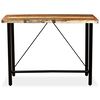vidaXL Ensemble de bar 7 pcs Bois massif recycl&eacute; et cuir v&eacute;ritable
