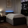 vidaXL Sommier &agrave; lattes de lit avec matelas taupe 120x190 cm tissu